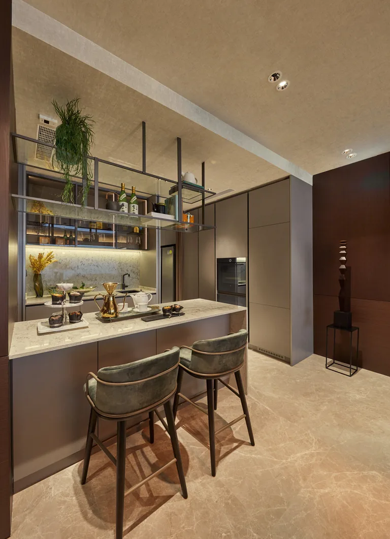 Dry kitchen with an island counter in a Prestige Collection Type DP1 home at Terra Hill (show unit photograph, for illustration only)